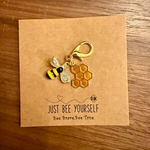 Bee and Honeycomb Charm NWT